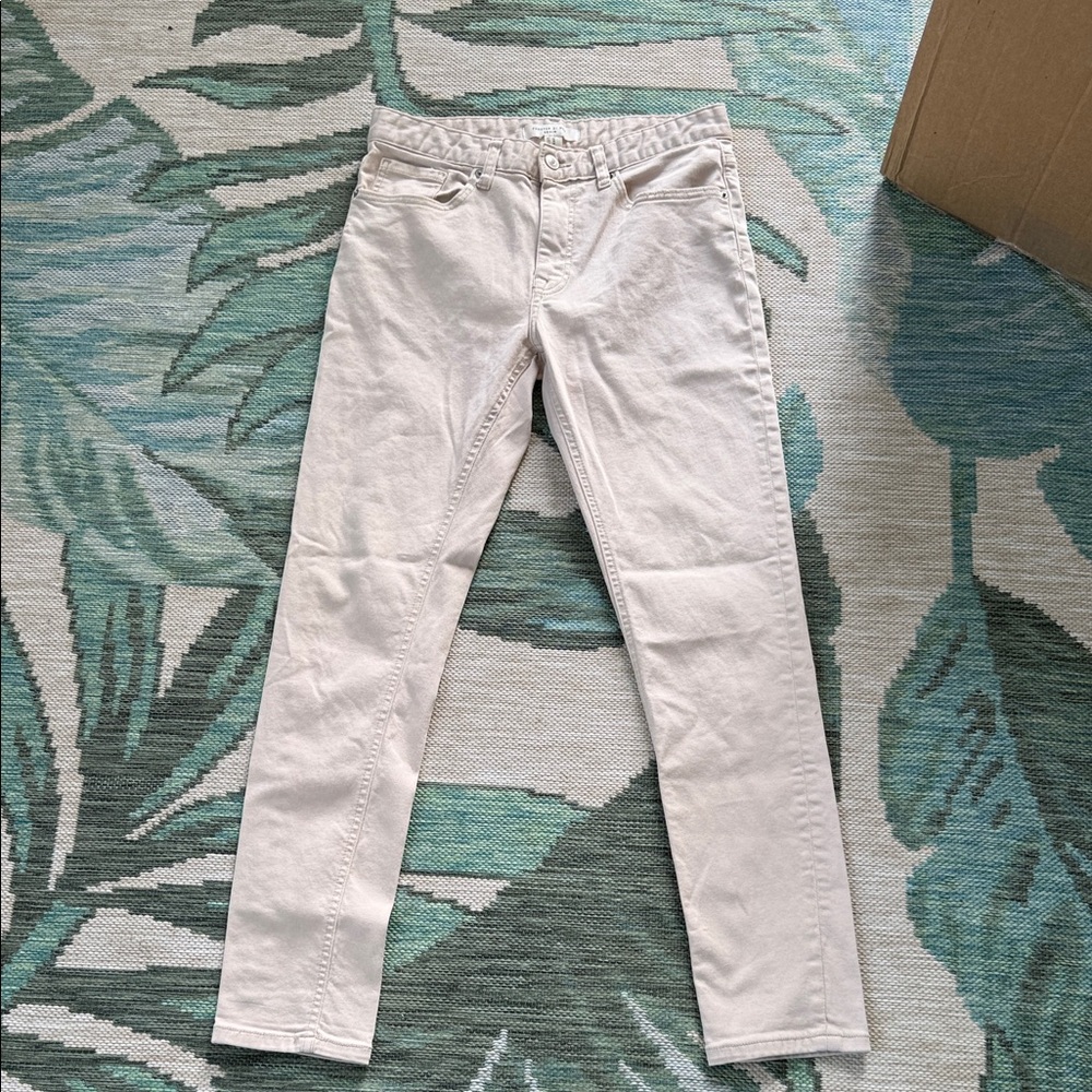 Forever 21 Cream Denim Pants